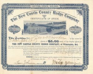 New Castle County Hedge Co. - Stock Certificate