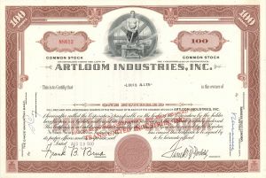 Artloom Industries, Inc. - Stock Certificate