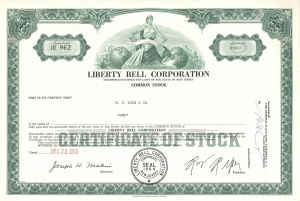 Liberty Bell Corp. - Stock Certificate