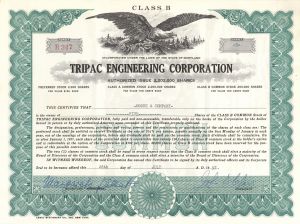 Tripac Engineering Corp. - Stock Certificate