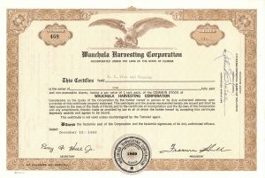 Wauchula Harvesting Corp. - Stock Certificate
