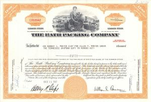 Rath Packing Co. - 1967 dated Stock Certificate