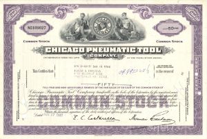 Chicago Pneumatic Tool Co. - 1967 dated Stock Certificate