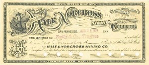 Hale and Norcross Mining Company - Stock Certificate