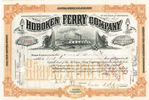 Hoboken Ferry Co. signed by Emanuel Lehman - Stock Certificate