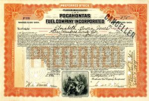 Pocahontas Fuel Co. Inc. - Stock Certificate