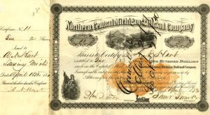 Northern Central Michigan Railroad - Stock Certificate