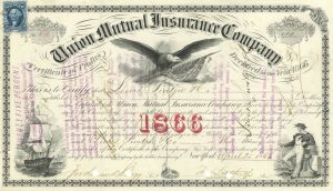Union Mutual Insurance Co. - Stock Certificate