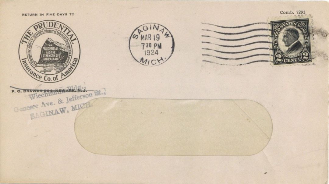 Prudential Insurance Co. of America Envelope -  Insurance
