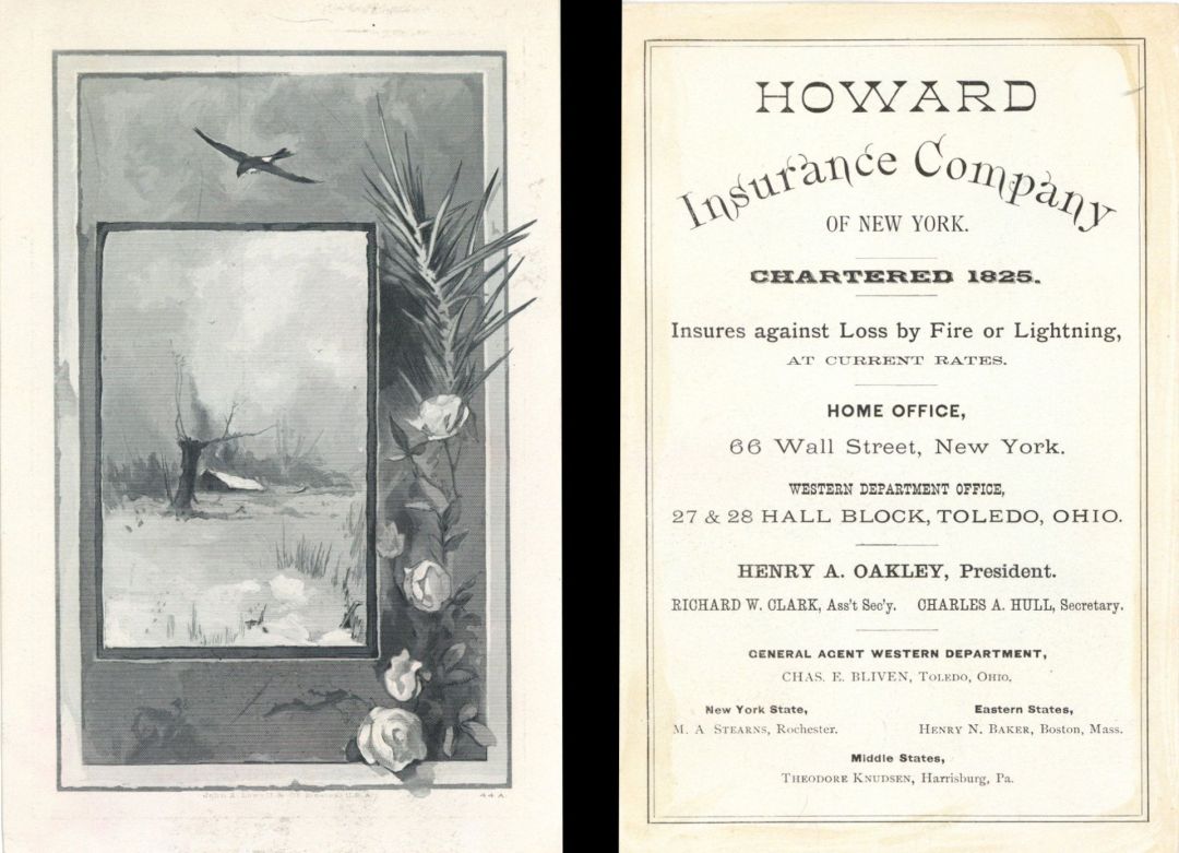 Howard Insurance Co. of New York Card -  Insurance