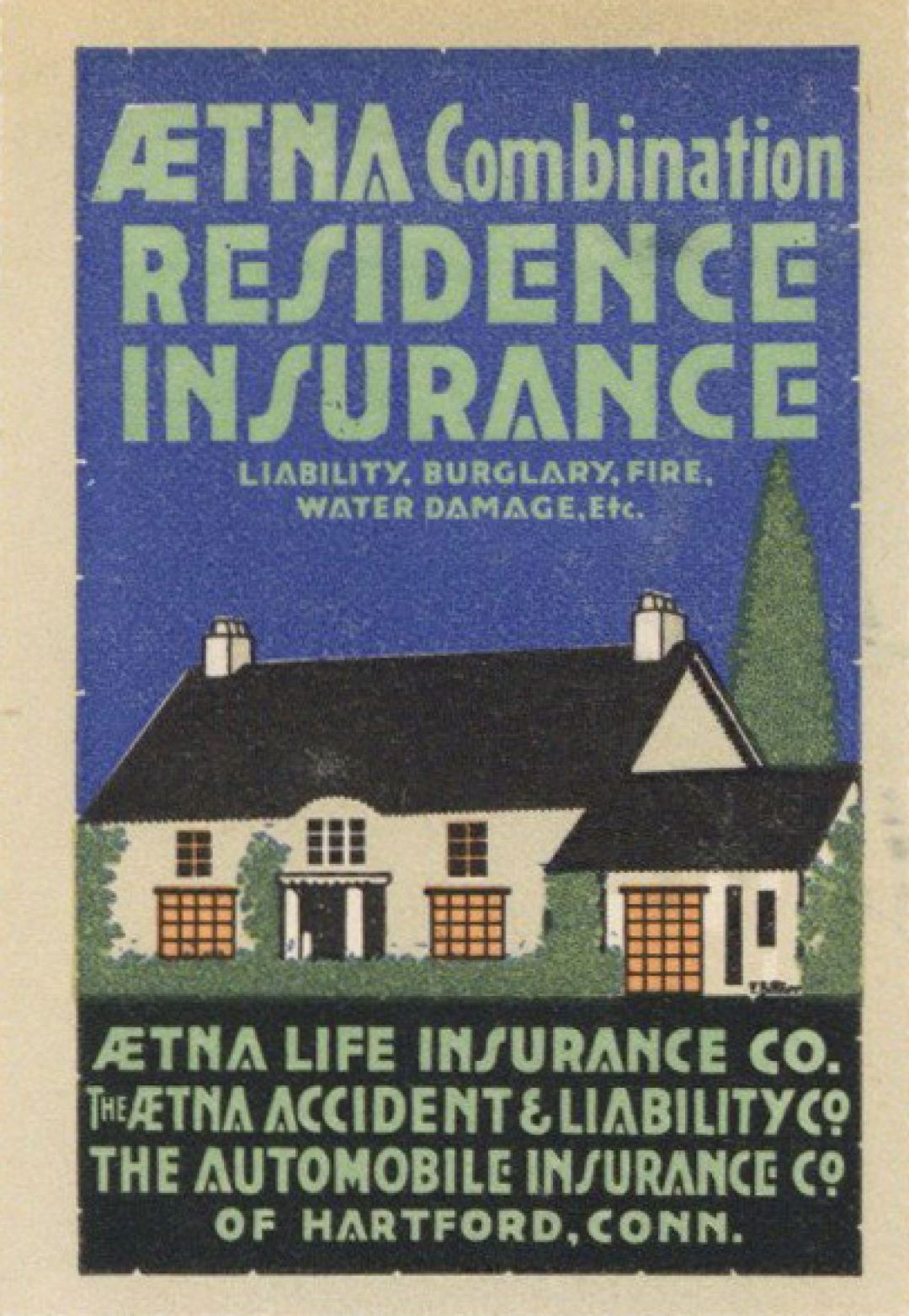 Aetna Life Insurance Co. Stamp -  Insurance