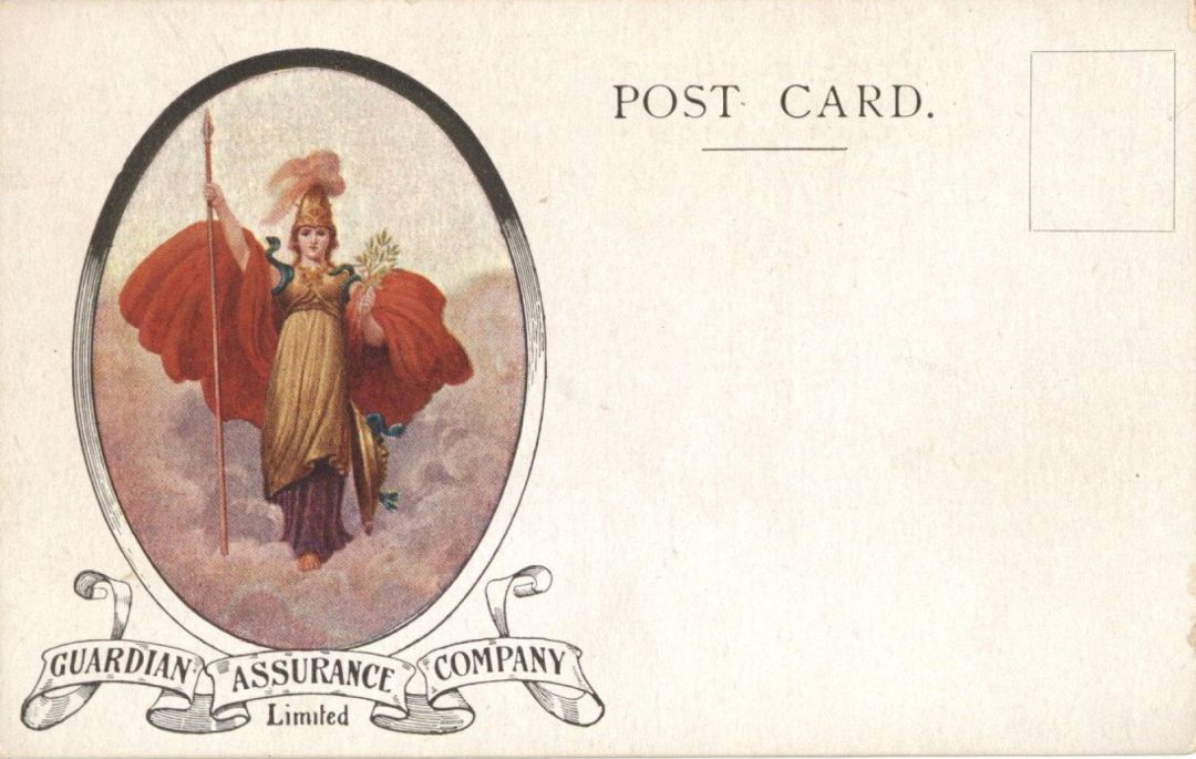 Guardian Assurance Co., Limited Post Card -  Insurance