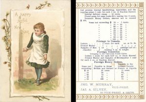 Advertising Calendar for the New Year dated 1887 -  Insurance