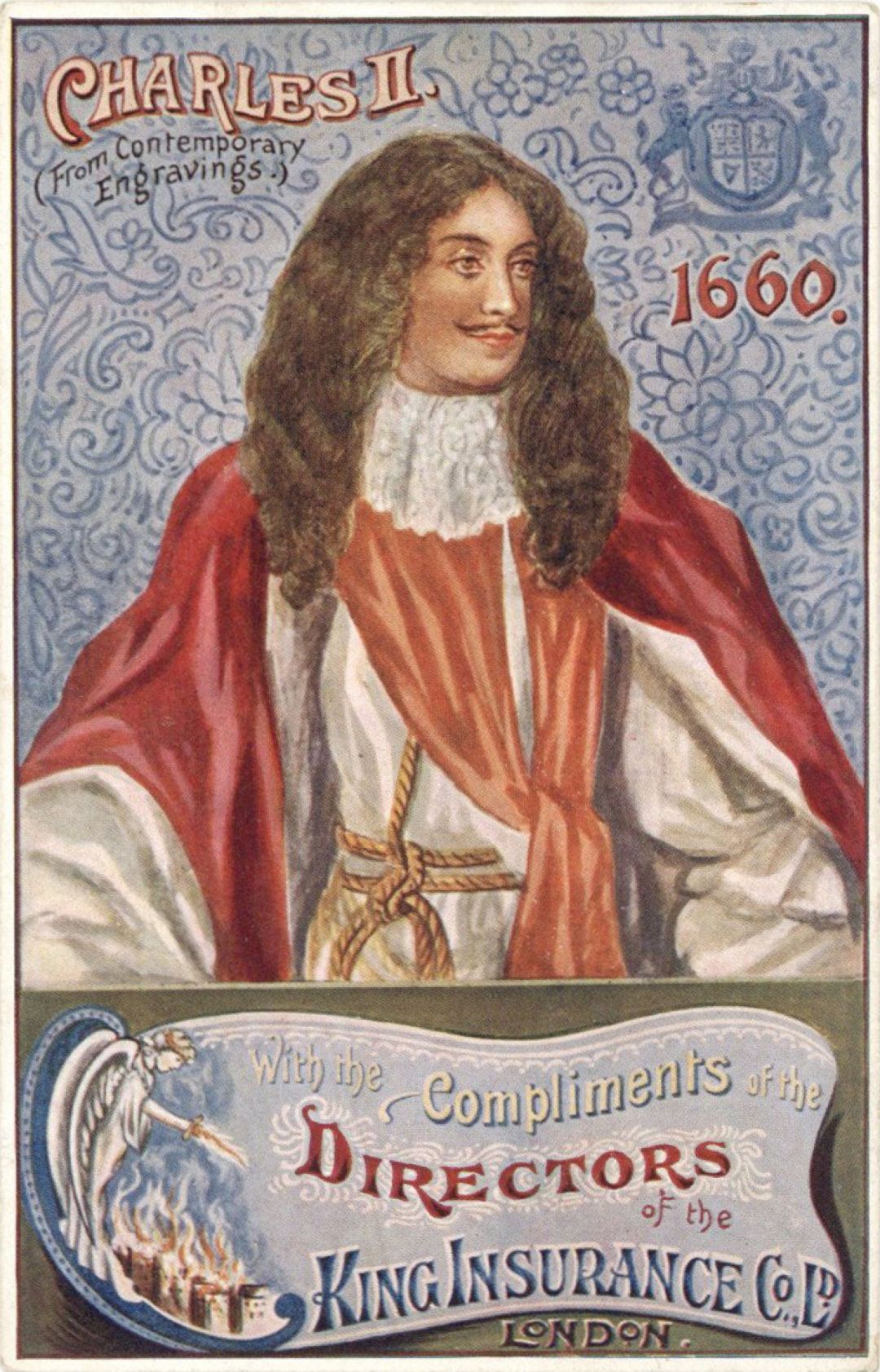 Post Card Ad for King Insurance Co. Ltd. dated 1660 -  Insurance