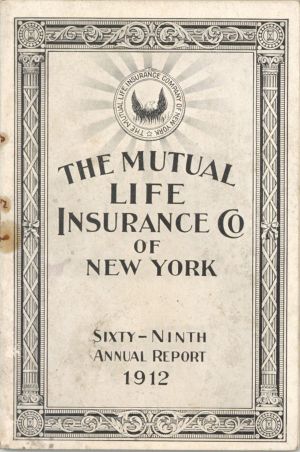 Annual Report of Mutual Life Insurance Co. of New York dated 1912 -  Insurance