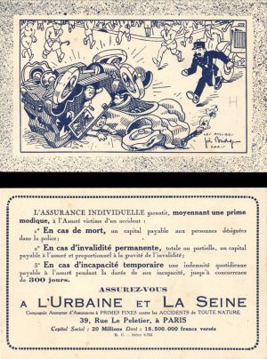 Post Card for L'Urbaine et La Seine (Auto Insurance) -  Insurance
