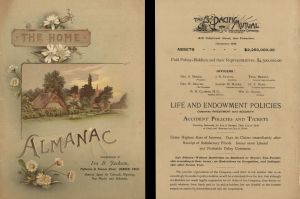 Home Almanac compliments of the Pacific Mutual Life Insurance Co. of California dated 1891 -  Insurance