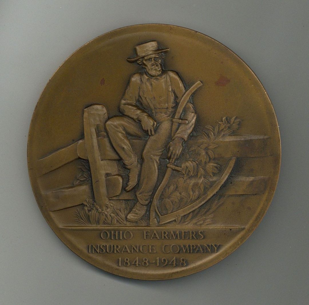 Ohio Farmers Insurance Company Plaque 1848- 1948  dated Insurance Memorabilia