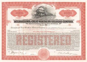 International - Great Northern Railroad - Bond