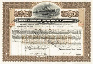 Rockefeller Foundation issued to International Mercantile Marine - Bond - Co. that Made the Titanic