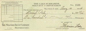Simon Lake - Lake Submarine Salvage Check