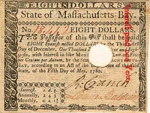 Massachusetts, $8, May 5, 1780