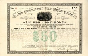 Flores Consolidated Gold Mining Co. - $50 - Bond