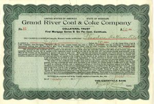 Grand River Coal and Coke Co. - $50 Bond