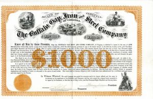 Buffalo Gap, Iron and Steel Co. - $1,000 Bond