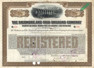 $5 Million Denomination Baltimore and Ohio Railroad Co. - $5,000,000 Bond