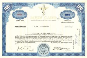 Medi Card, Inc. - Stock Certificate