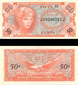 50 Cents Military Payment Certificate - Series 641 - MPC Currency