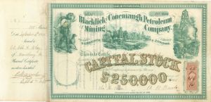 Blacklick and Conemaugh Petroleum and Mining Co. - Stock Certificate