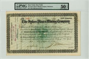 Sykes Placer Mining Co. - Stock Certificate