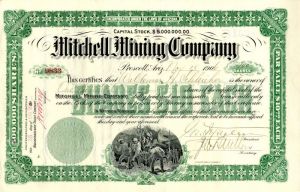 Mitchell Mining Co. - Stock Certificate (Uncanceled)