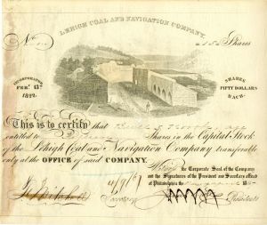 Lehigh Coal and Navigation Co. - Stock Certificate