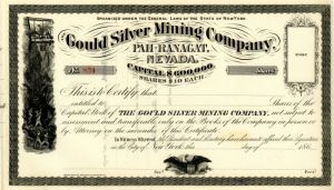 Gould Silver Mining Co. - Stock Certificate