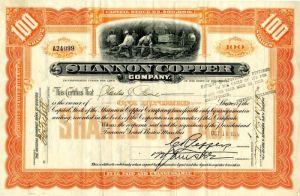 Shannon Copper Co. - Stock Certificate