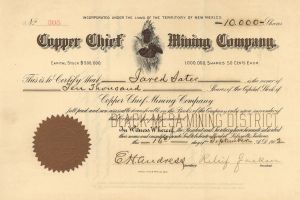 Copper Chief Mining Co. - Black Mesa Mining District - Lafayette, Indiana & Territory of New Mexico