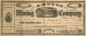 Arctic Mining Co. - Stock Certificate