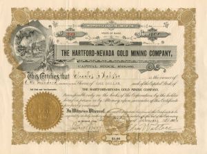 Hartford-Nevada Gold Mining Co. - Stock Certificate