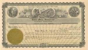 Linbar Mines, Incorporated - Stock Certificate