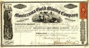 Montezuma Gold Mining Co. - Stock Certificate