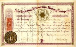 New York Star Petroleum Mining Co. - Stock Certificate