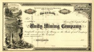 Unity Mining Co. - Stock Certificate