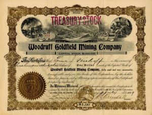 Woodruff Goldfield Mining Co. - Stock Certificate