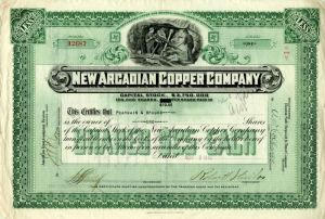 New Arcadian Copper Co. - Stock Certificate
