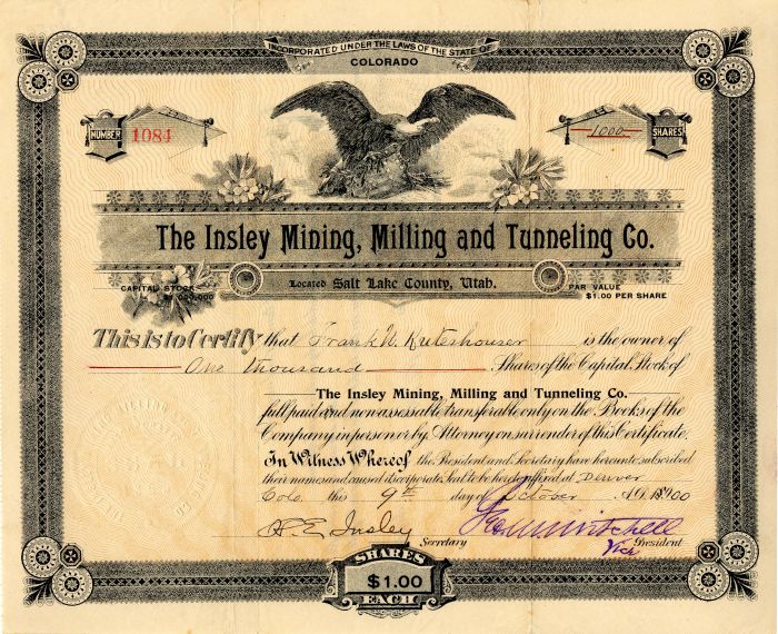 Insley Mining, Milling and Tunneling Co.
