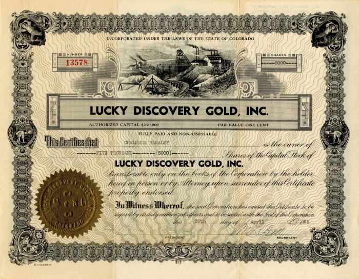 Lucky Discovery Gold, Inc.