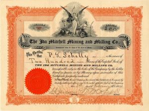 Ida Mitchell Mining and Milling Co. - Stock Certificate
